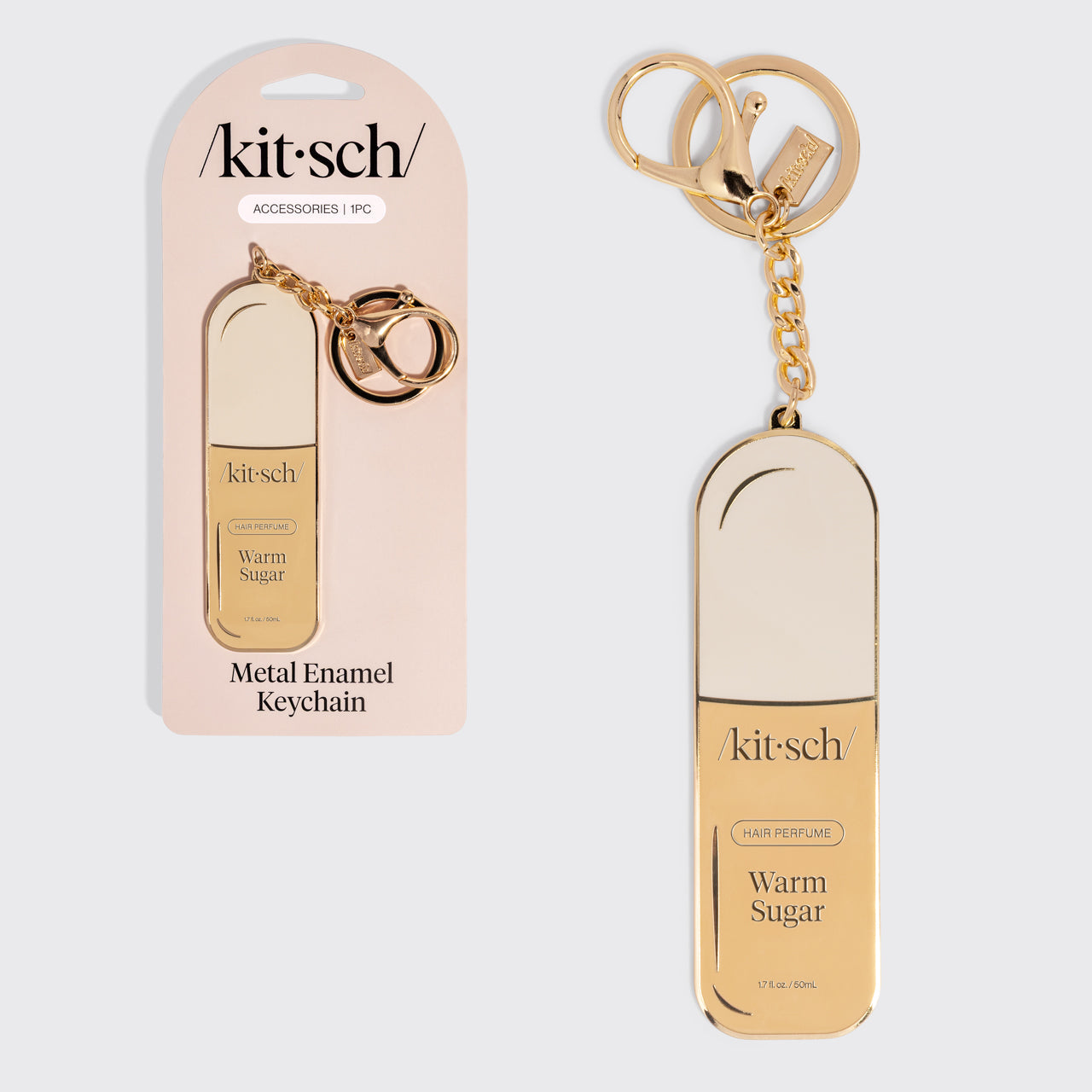Warm Sugar Metal Enamel Keychain