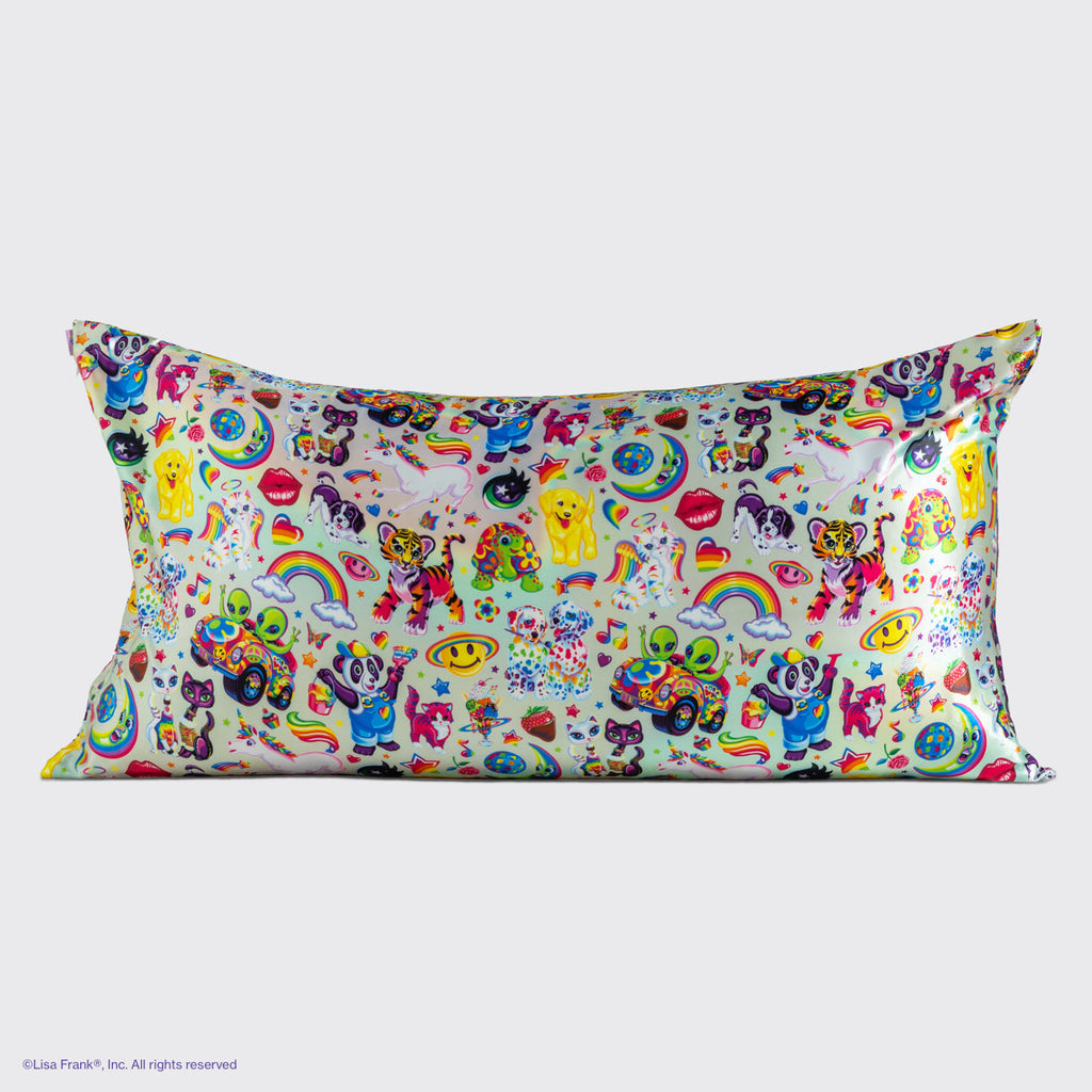 Lisa Frank x Kitsch Satin Pillowcase in The Fantastic World of Lisa Frank 4 Pack - King