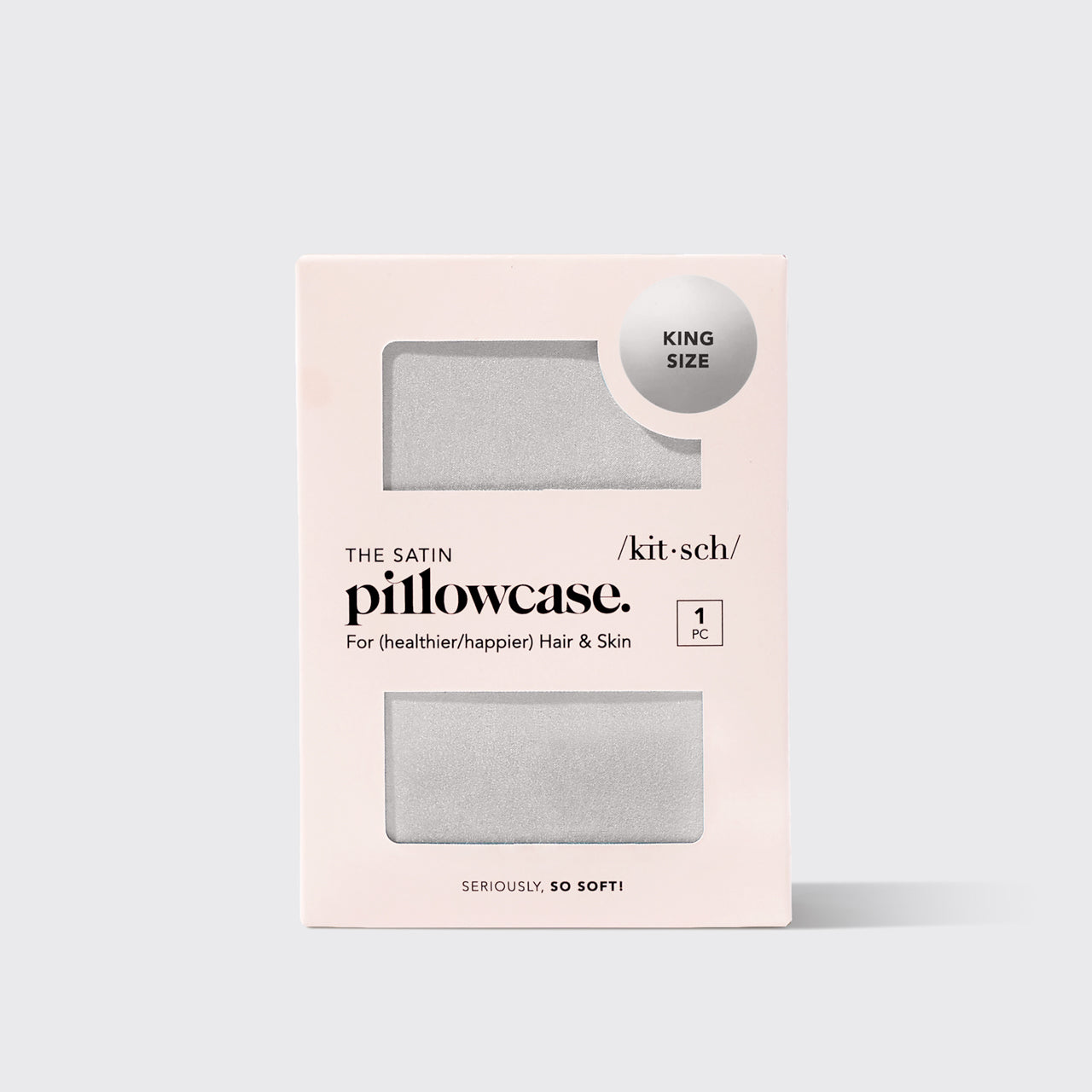 Satin Pillowcase in Silver 2 Pack - King