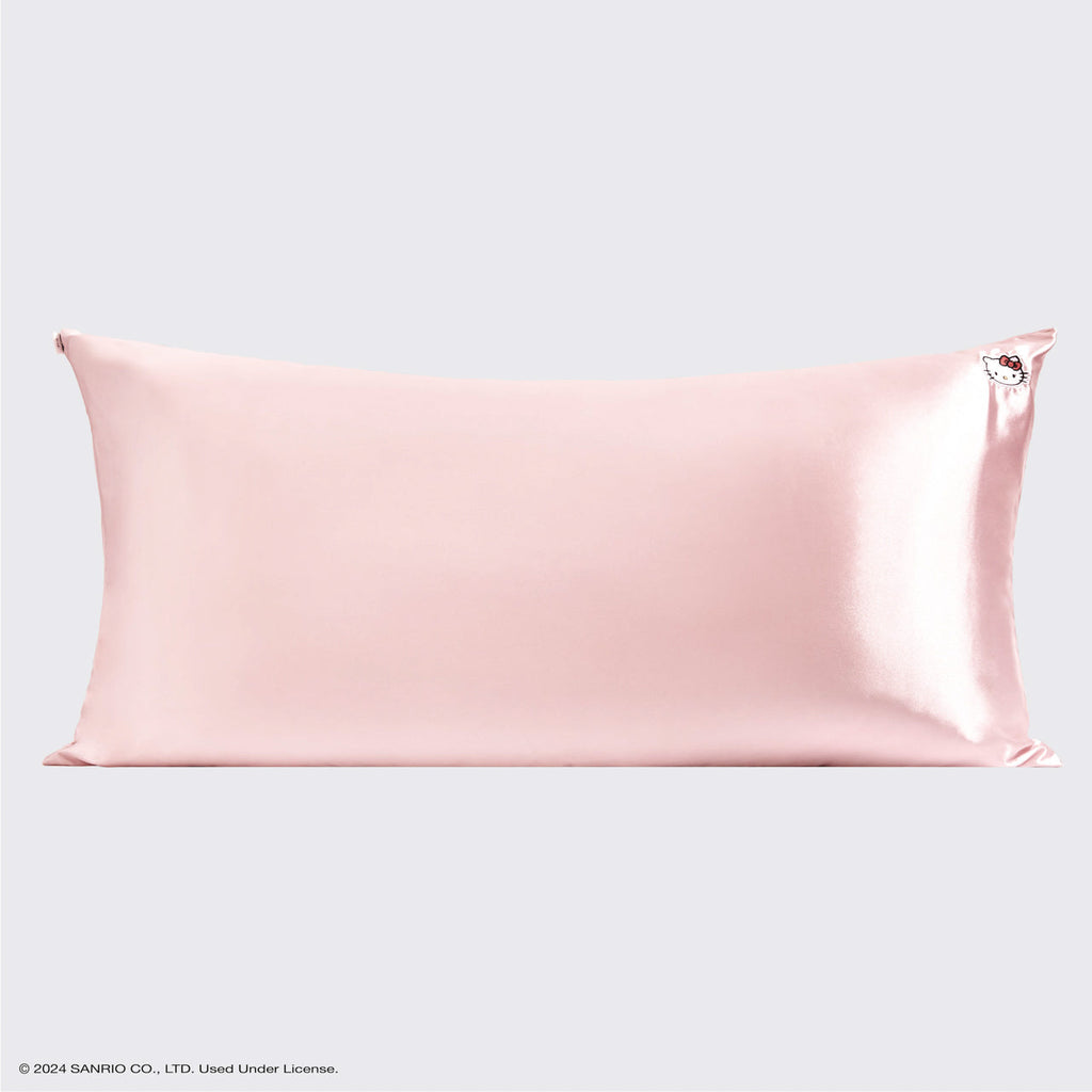 Kitsch x Hello Kitty Satin Pillowcase in Pink Hello Kitty Face - King