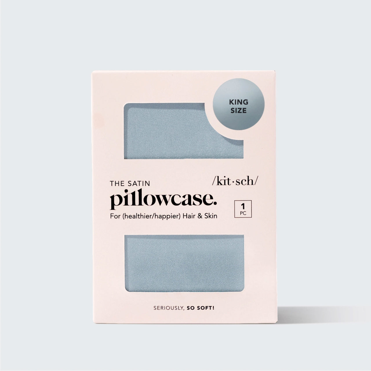 Satin Pillowcase in Haze Blue 4 Pack - King