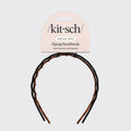 Zig Zag Headband 2pc- Black & Tort