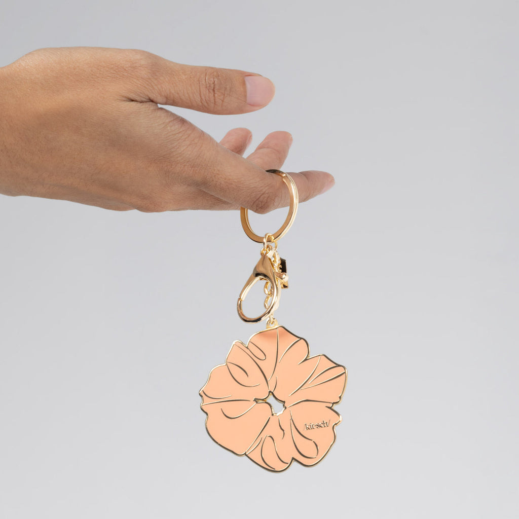 Terracotta Scrunchie Metal Enamel Keychain