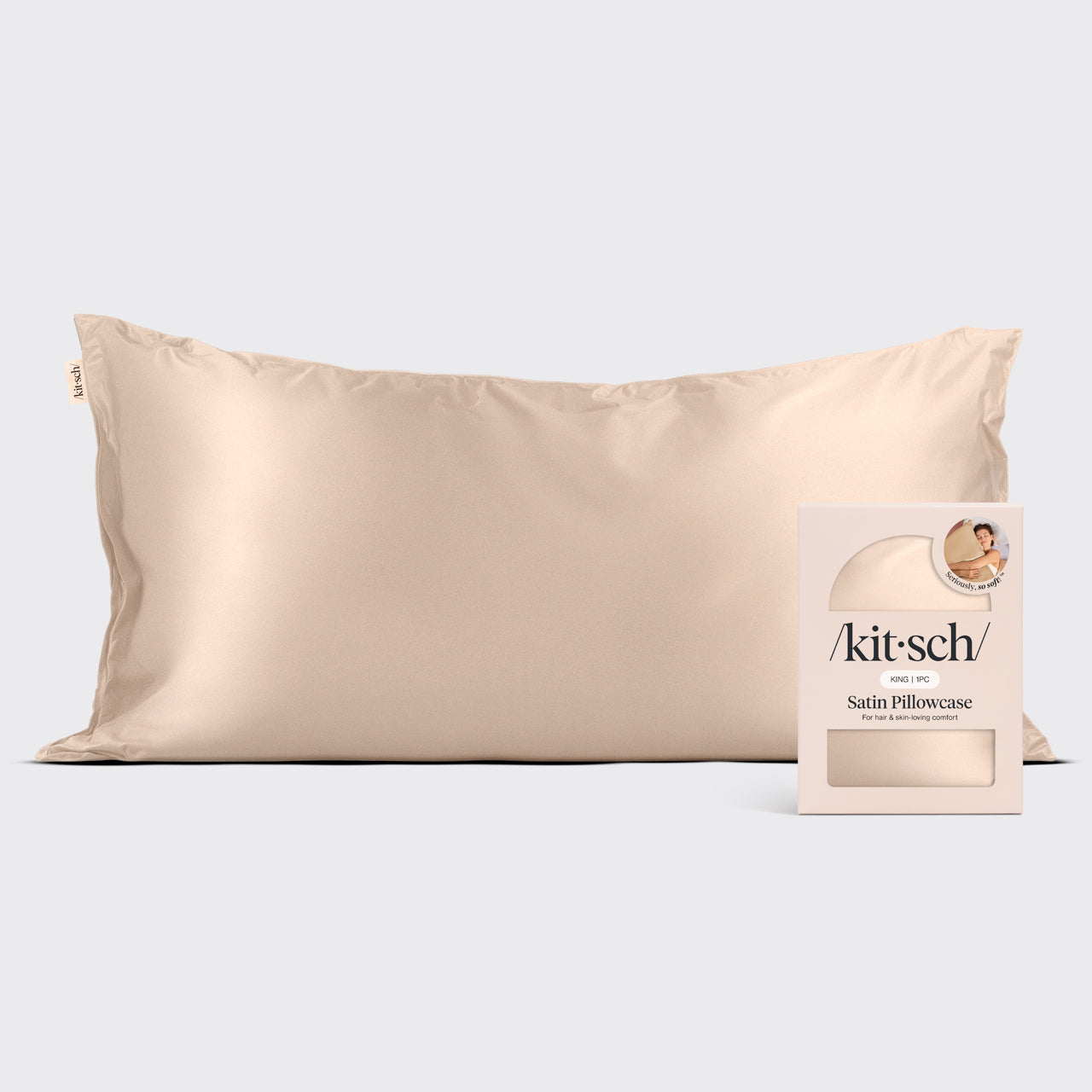 Satin Pillowcase in Champagne 4 Pack - King