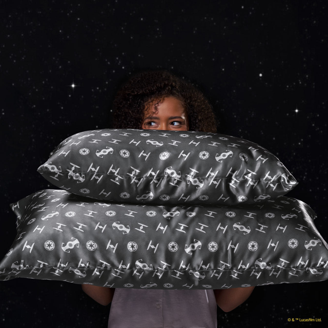 Star Wars™ & Kitsch Satin Pillowcase in Galactic Empire 4 Pack - King